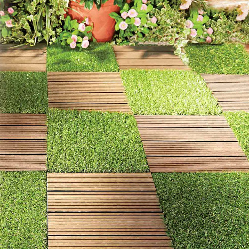屋外環境保護人工芝デッキタイル