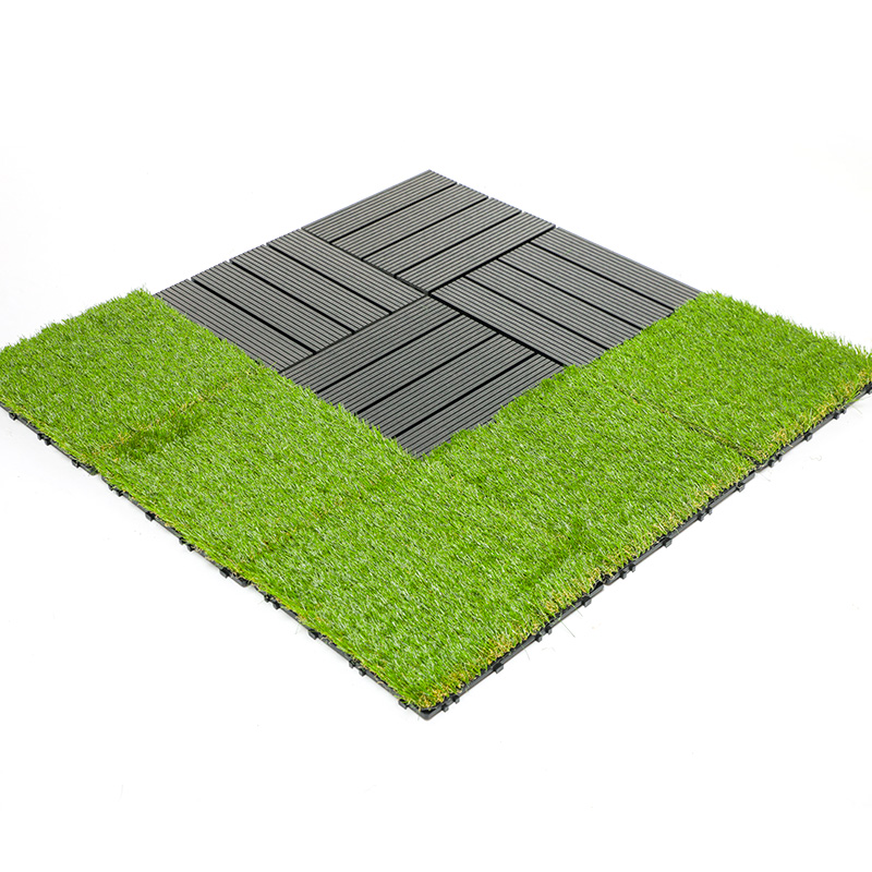 庭用の現実的な連動人工芝デッキタイル